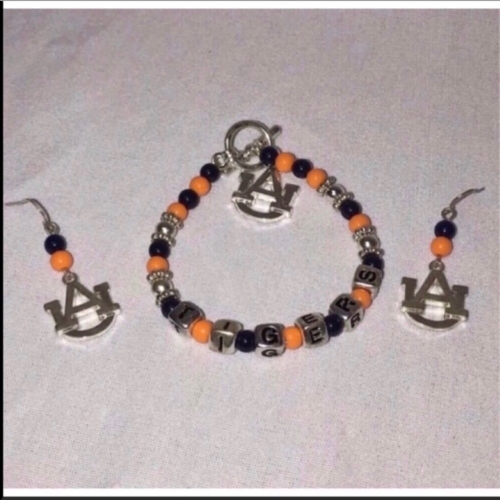 Auburn University Bracelet and Earrings Set